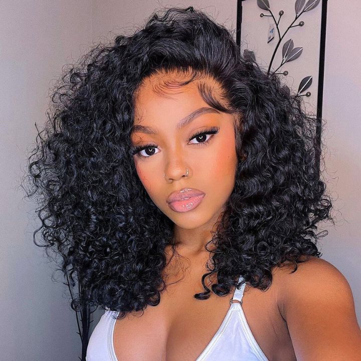 MYA Glueless Short Afro Curly Bob Wig 4x4 / 13x4 Brazilian Curly Hair Flash Sale3
