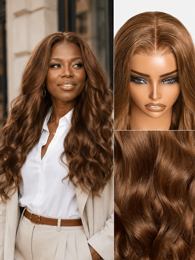 MYA All Day Curl Hold Honey Chestnut Brown 180% Density Loose Wave 7x6 Closure HD Lace Glueless Wig Pre-Cut Lace3