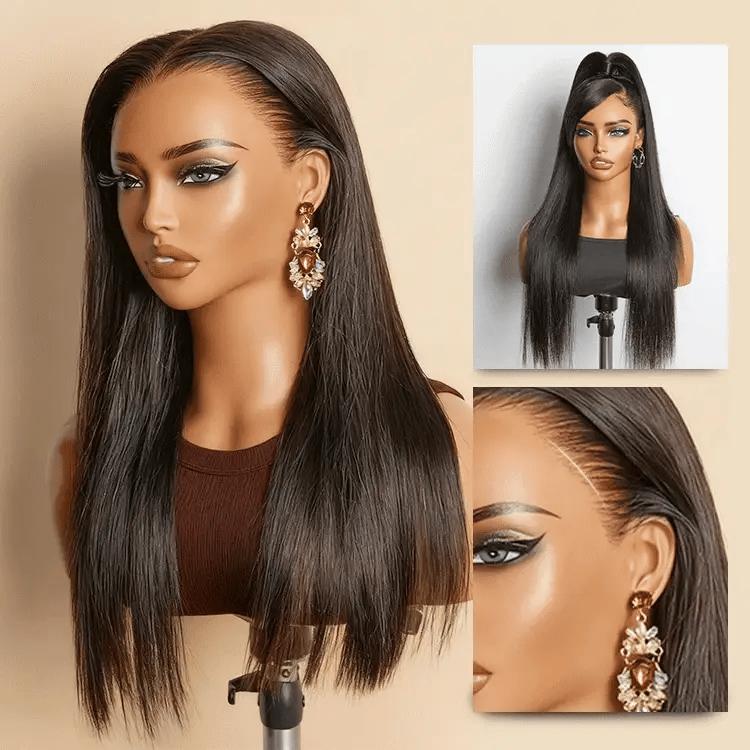 MYA NatureMAX™ Silky Straight Glueless Ear-to-ear 13x4 HD Lace Front Wig Pre-Cut Lace5