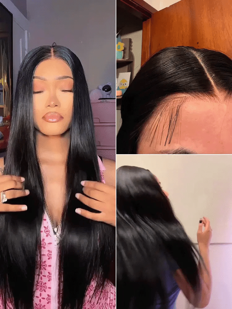 MYA AiryFit™ Scalp Care Wigs - Silky Straight Middle Part Glueless 5x5 Closure Lace Long Wig Pre-Cut Lace2