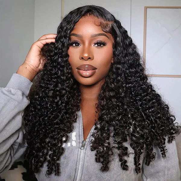 MYA Burmese Curly Glueless Wig Bleached Knots 13x4 13x6 HD Lace Front Wear Go Wig With Flexible Fit Drawstring2