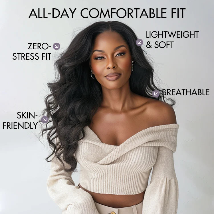 MYA AiryFit™ Scalp Care Wigs - Deep Parting Loose Body Wave Human Hair Wig 11x6 Frontal HD Lace Glueless Wig4