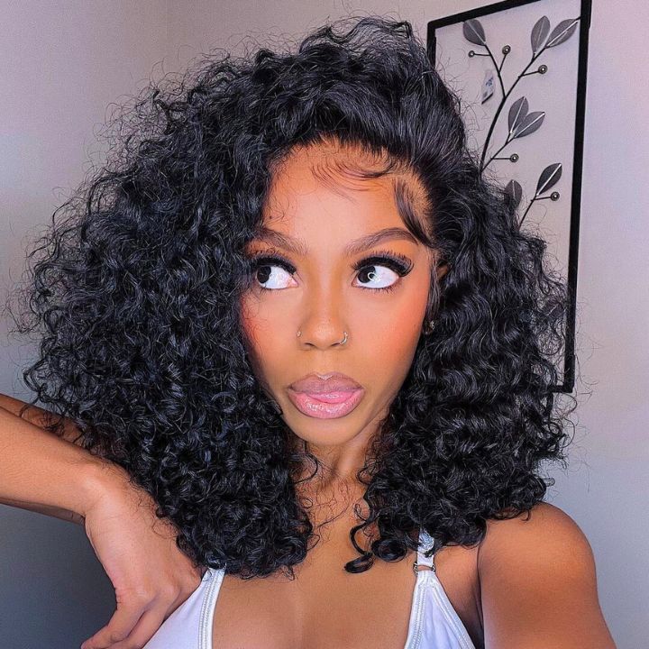 MYA Glueless Short Afro Curly Bob Wig 4x4 / 13x4 Brazilian Curly Hair Flash Sale3
