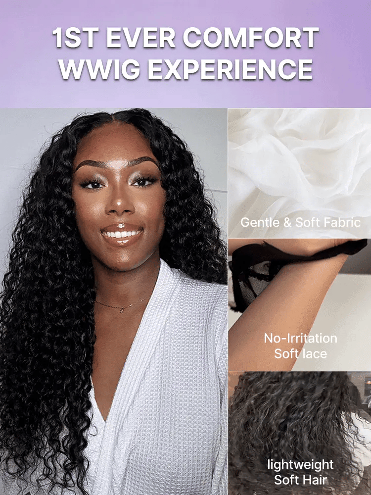 MYA AiryFit™ Scalp Care Wigs | Effortless Water Wave Snugfit Glueless 5x5 Closure Pre-Cut Lace Curly Wig1