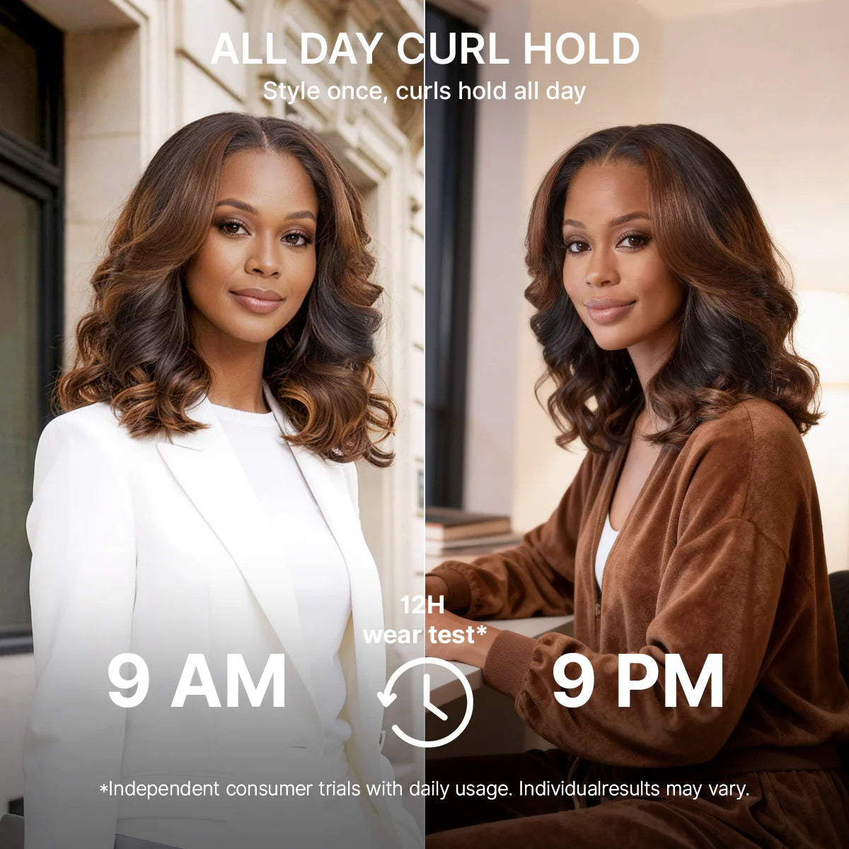 MYA All-Day Curl Hold™ Premier Grade Hair Ombre Brown Body Wave CuticleAlign™ PartingMax Glueless 7x6 HD Lace Wig Pre-Cut Lace
