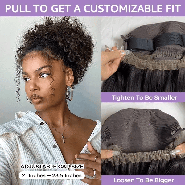MYA Loose Wave Bleached Knots Invisi-Drawstring 360 Lace Glueless Wig With Pre-plucked Natural Hairline3