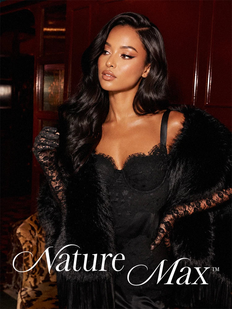 MYA NatureMAX™ 200% / 250% Density Loose Wave Glueless Ear-to-ear 13x4 HD Lace Front Wig Pre-Cut Lace Flexi-Fit Drawstring Cap3